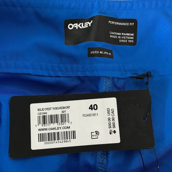 Oakley Shorts Men's 40 Blue - Picture 4 of 6